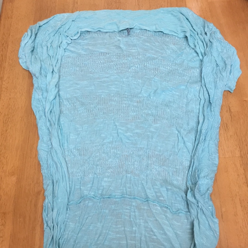 Mint green short sleeved cardigan